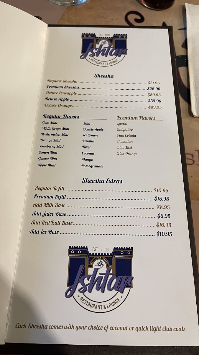 Ishtar Restaurant Menu - Image 3